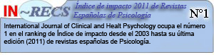 Internacional Journal of Clinical and Health Psychology ocupa el n�mero 1 en el ranking de Indice de Impacto 2003 y 2004 de revistas espa�olas de Psicolog�a